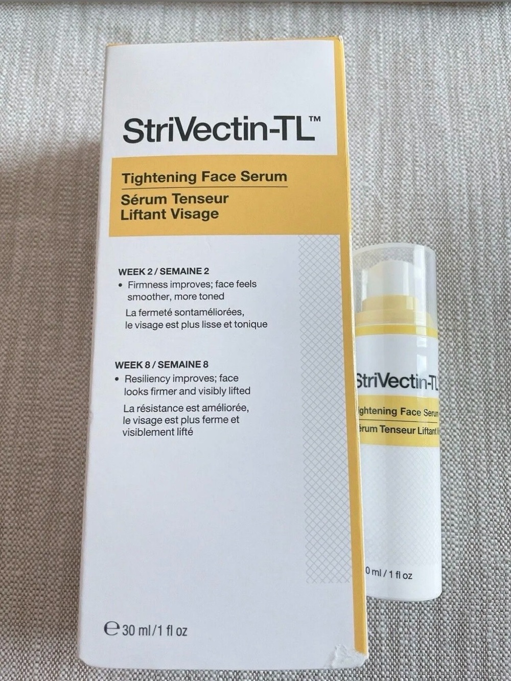 StriVectin-TL Tightening Face Serum White and Yellow Packaging